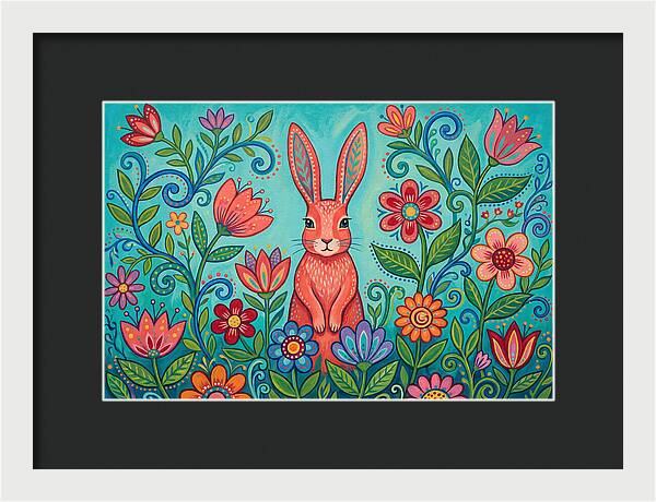 Rabbit Among Vibrant Blooms