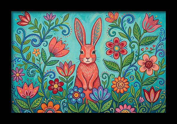Rabbit Among Vibrant Blooms