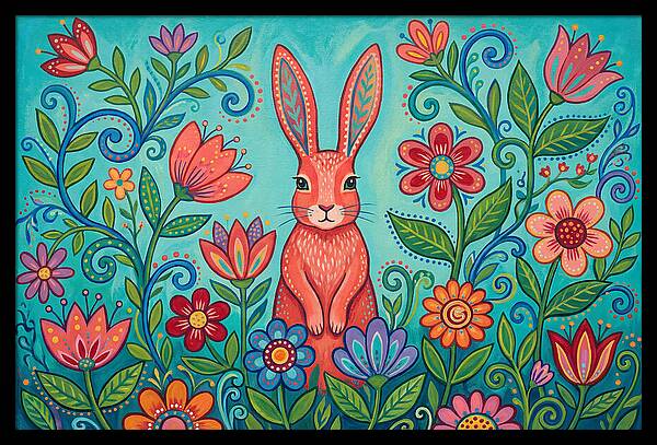 Rabbit Among Vibrant Blooms
