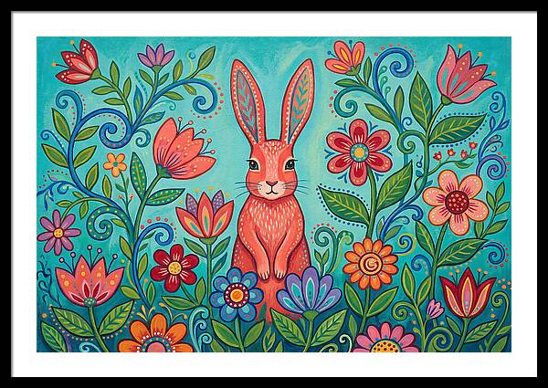 Rabbit Among Vibrant Blooms