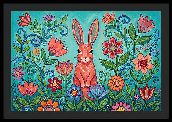 Rabbit Among Vibrant Blooms