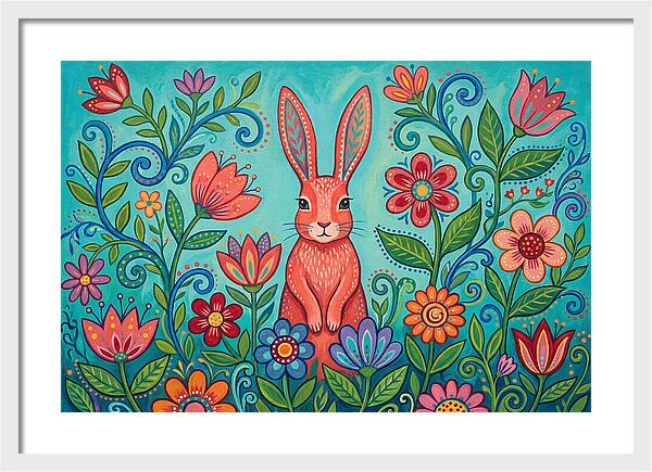 Rabbit Among Vibrant Blooms