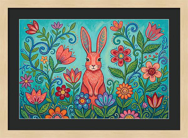 Rabbit Among Vibrant Blooms