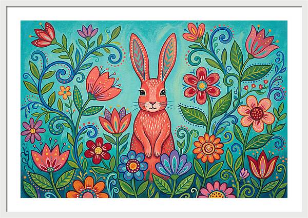 Rabbit Among Vibrant Blooms
