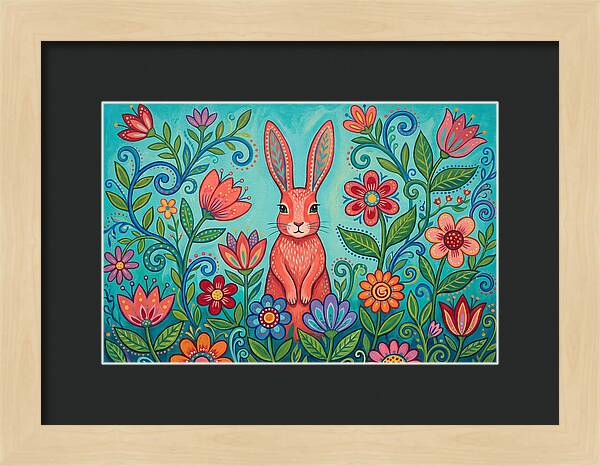 Rabbit Among Vibrant Blooms