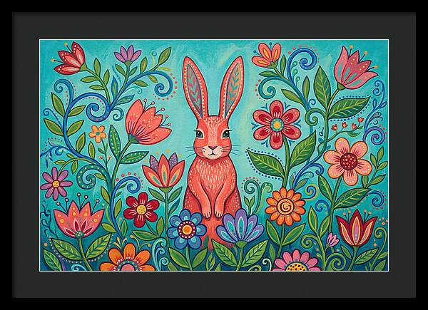 Rabbit Among Vibrant Blooms