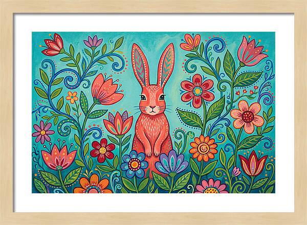 Rabbit Among Vibrant Blooms