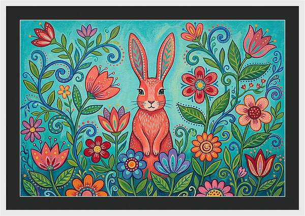Rabbit Among Vibrant Blooms