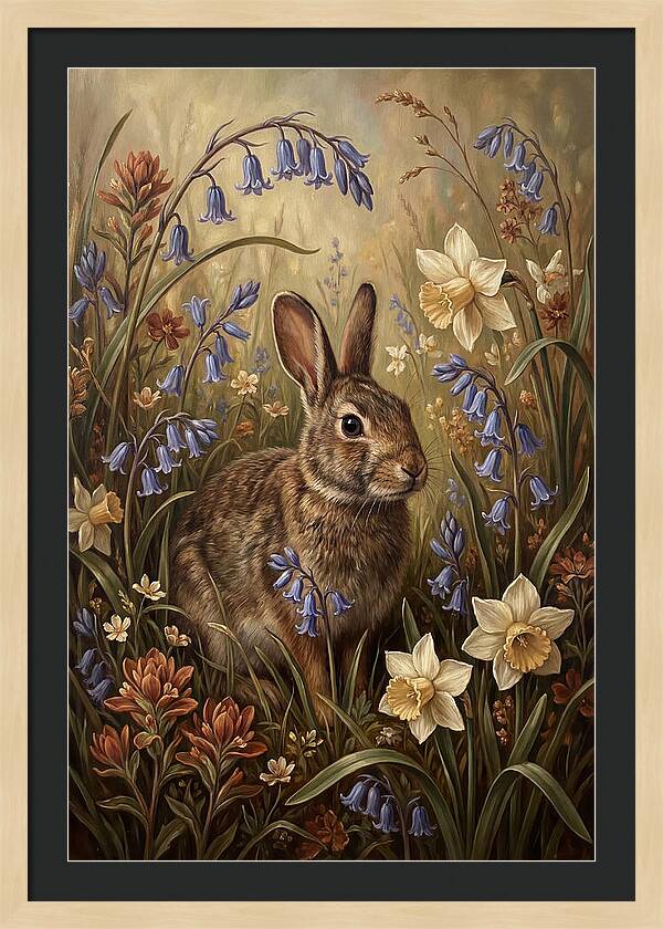 Rabbit Among Wildflowers