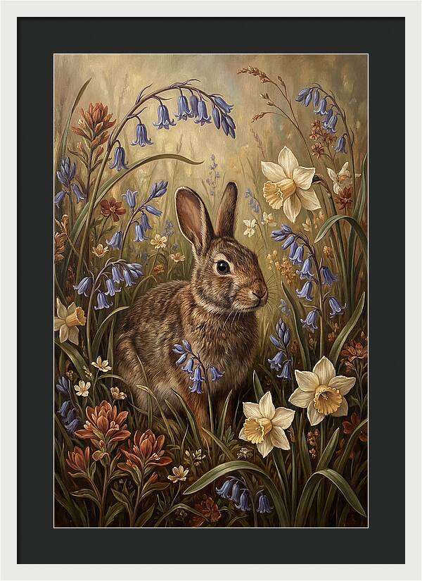 Rabbit Among Wildflowers