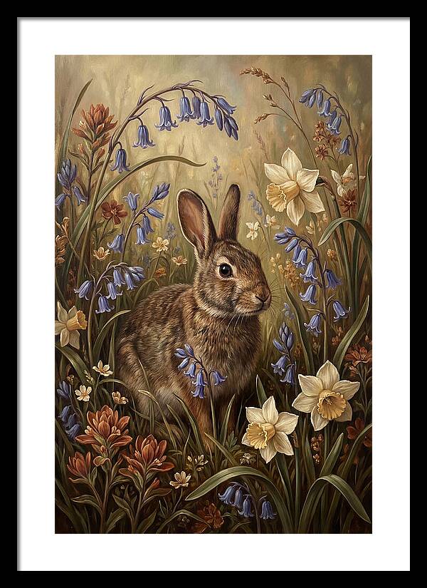 Rabbit Among Wildflowers