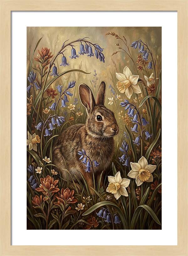 Rabbit Among Wildflowers