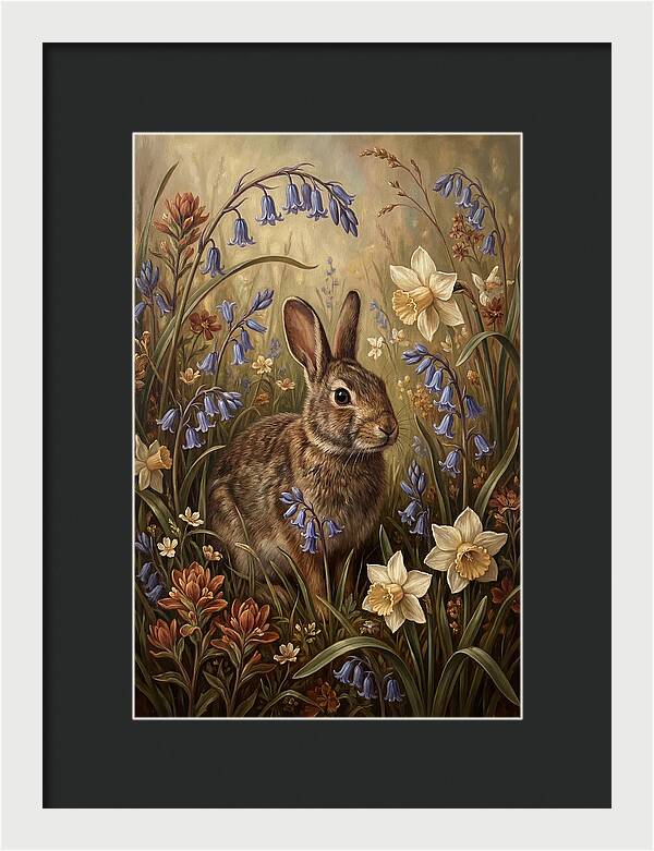 Rabbit Among Wildflowers