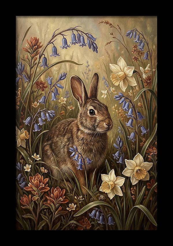 Rabbit Among Wildflowers
