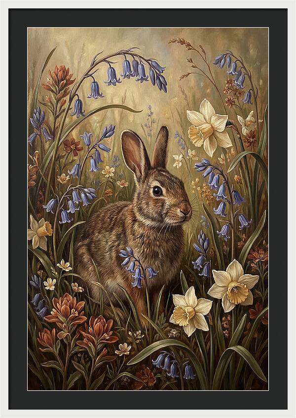 Rabbit Among Wildflowers