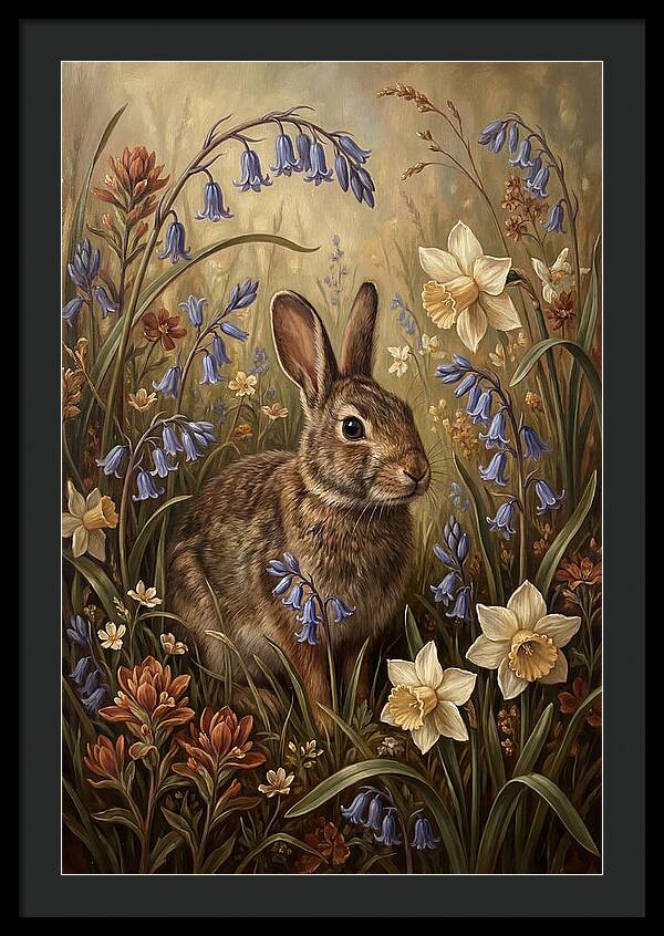 Rabbit Among Wildflowers