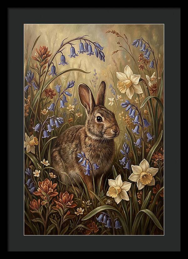Rabbit Among Wildflowers