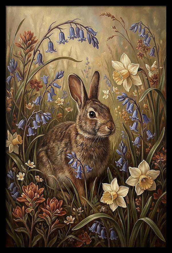Rabbit Among Wildflowers