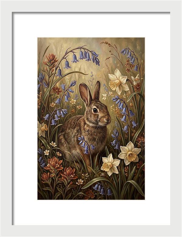 Rabbit Among Wildflowers