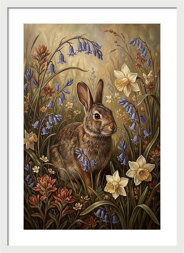 Rabbit Among Wildflowers