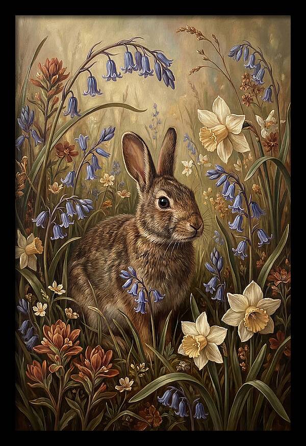 Rabbit Among Wildflowers