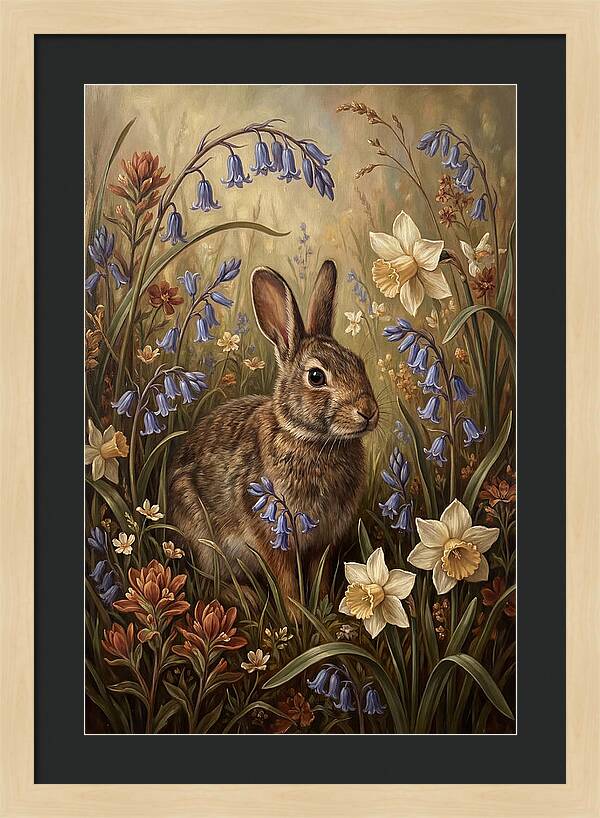 Rabbit Among Wildflowers