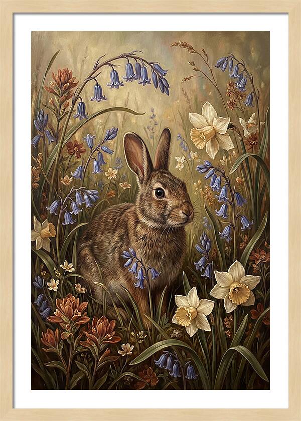 Rabbit Among Wildflowers