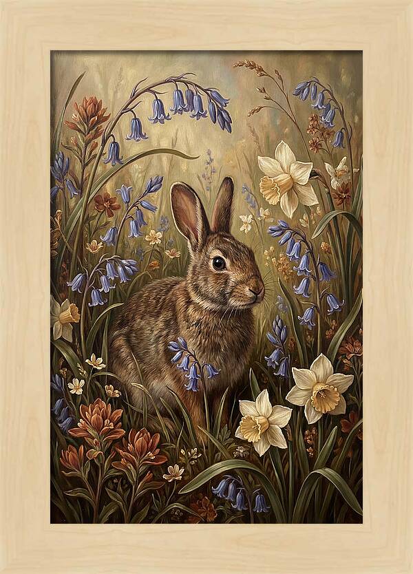 Rabbit Among Wildflowers