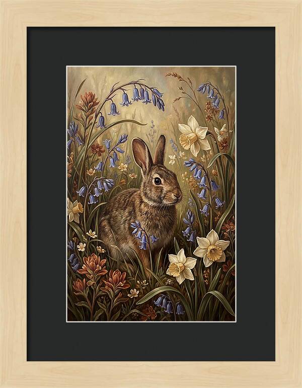 Rabbit Among Wildflowers