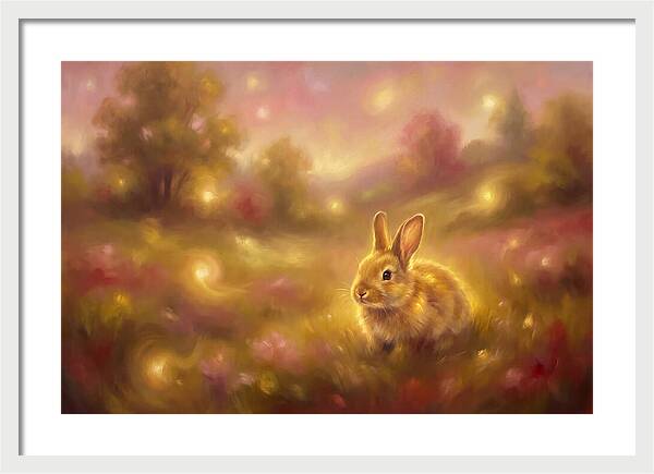 Rabbit In A Dreamy Landscape