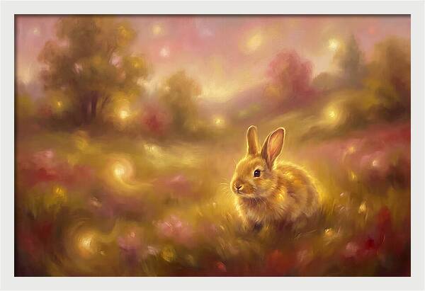 Rabbit In A Dreamy Landscape