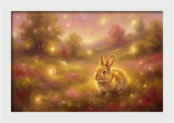 Rabbit In A Dreamy Landscape