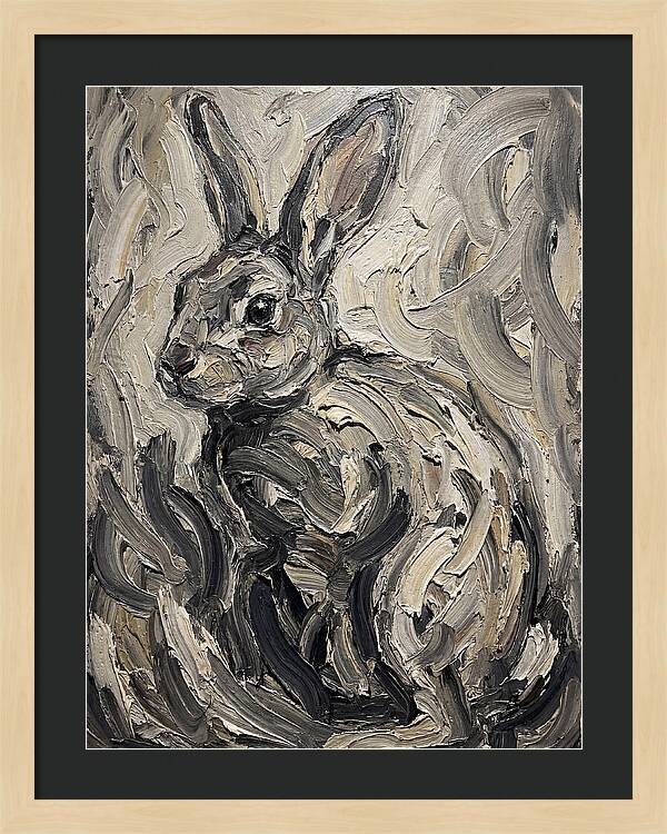 Rabbit In Abstract Swirls