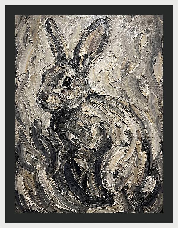 Rabbit In Abstract Swirls