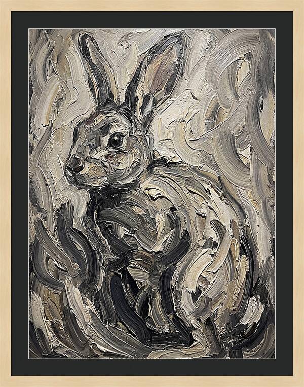 Rabbit In Abstract Swirls