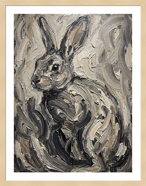 Rabbit In Abstract Swirls