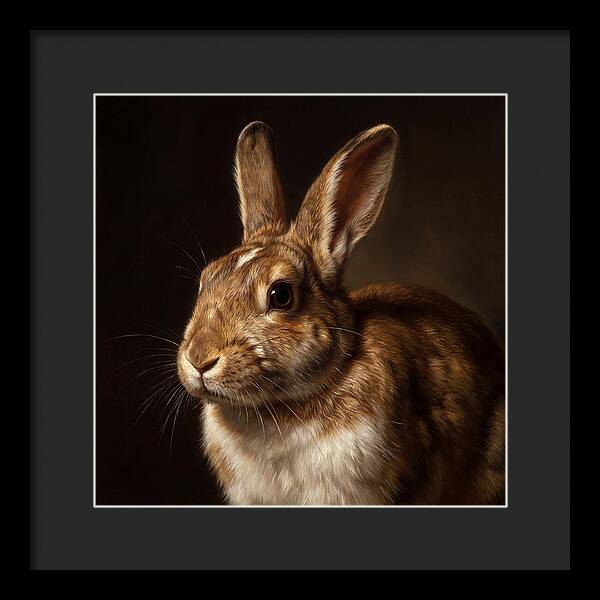 Rabbit Portrait In Realism