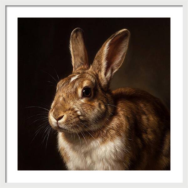 Rabbit Portrait In Realism