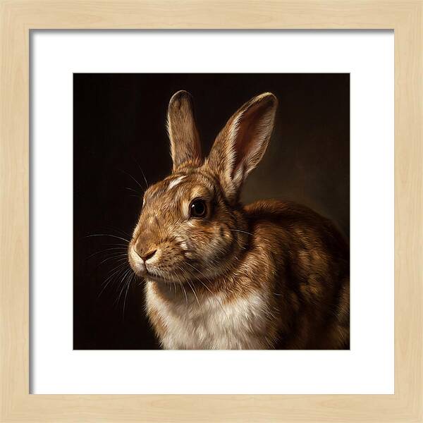 Rabbit Portrait In Realism