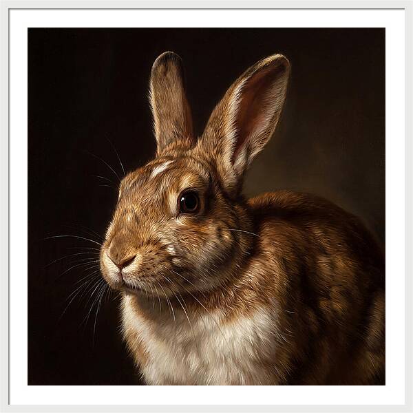 Rabbit Portrait In Realism