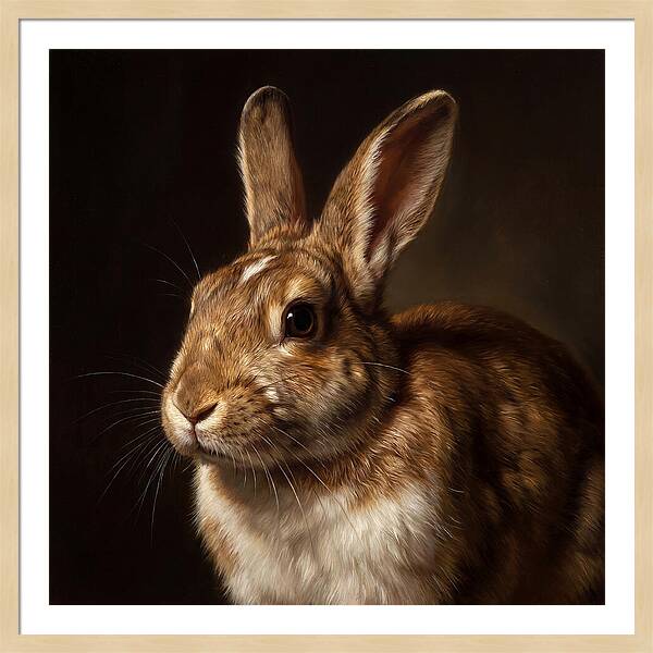 Rabbit Portrait In Realism
