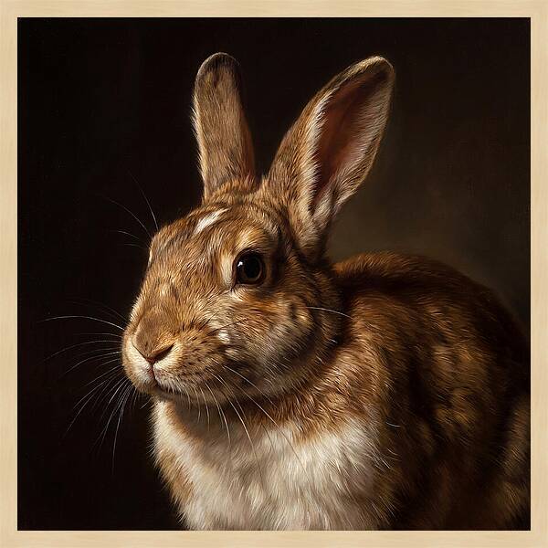 Rabbit Portrait In Realism