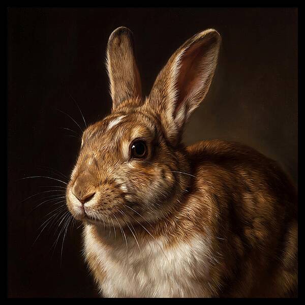 Rabbit Portrait In Realism