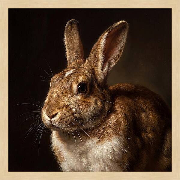 Rabbit Portrait In Realism