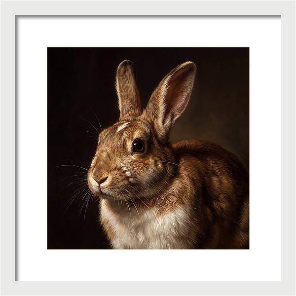 Rabbit Portrait In Realism