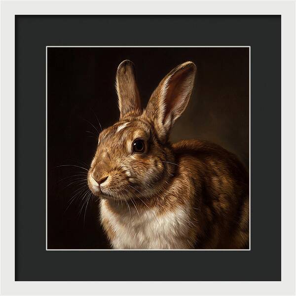 Rabbit Portrait In Realism
