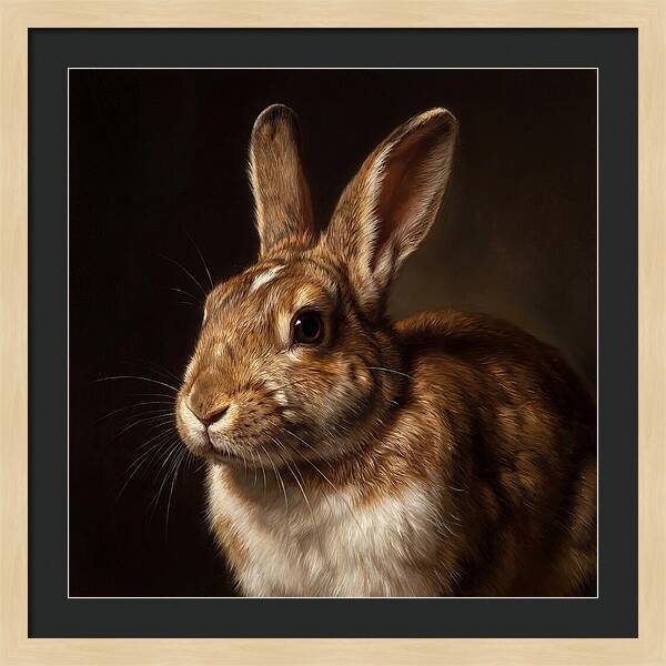 Rabbit Portrait In Realism