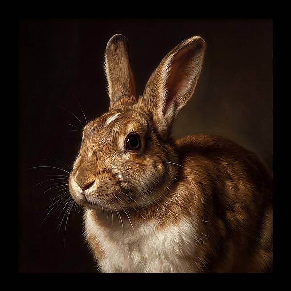Rabbit Portrait In Realism