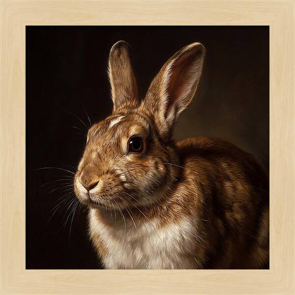 Rabbit Portrait In Realism