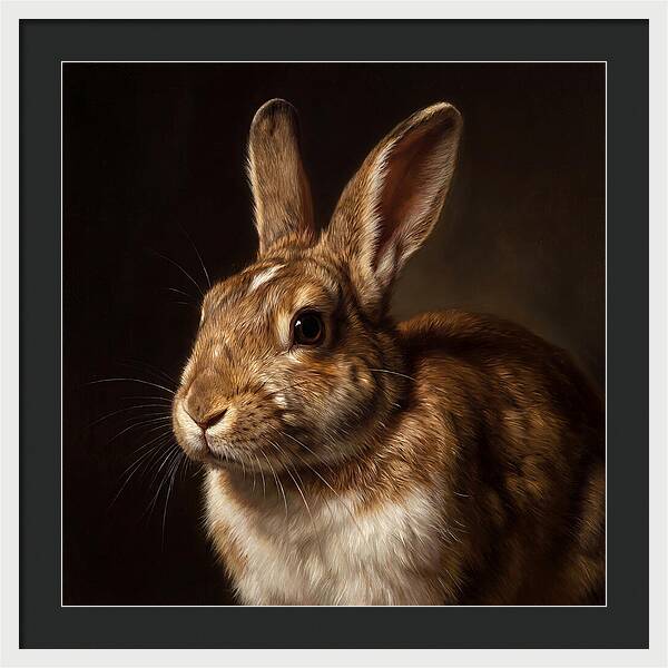 Rabbit Portrait In Realism